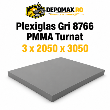 Plexiglas Gri 8766 PMMA turnat 3 x 2050 x 3050 mm